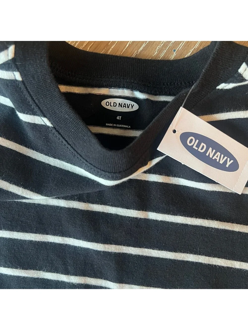 Old Navy Black and White Stripe Tee